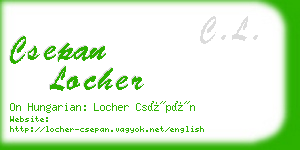 csepan locher business card